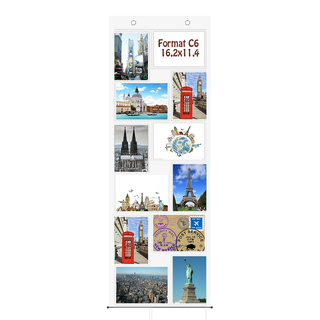 11,4 x 16,2 cm Fotovorhang füÂr 12 Fotos C6...