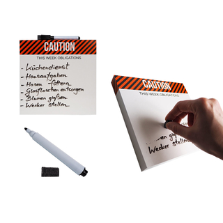 4 Memoboards mit 4 schwarzen Markern und Aufhängung