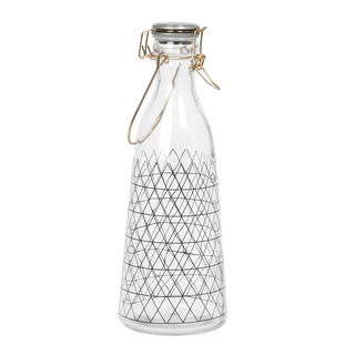 Glasflasche mit Diamanten Muster
