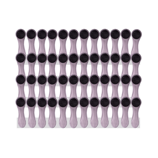 48 Wäscheklammern mit Soft Grip Silber