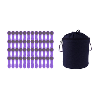 48 Wäscheklammern Lila mit Softgrip und 1...