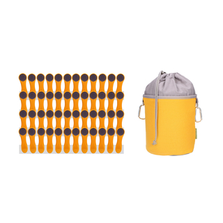 48 Wäscheklammern Gelb mit Edelstahlfedern Softgrip und 1...