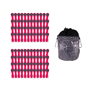 96 Wäscheklammern Pink mit Edelstahlfedern Softgrip und 1...