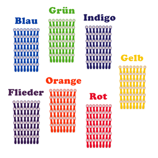 48 Wäscheklammern mit Edelstahlfedern und Softgrip