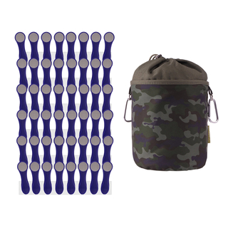 48 Wäscheklammern Indigo Grau Edelstahl und 1 bellaCott...