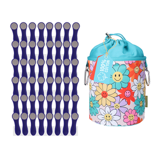 48 Wäscheklammern Indigo Grau Edelstahl, 1 bellaCott...