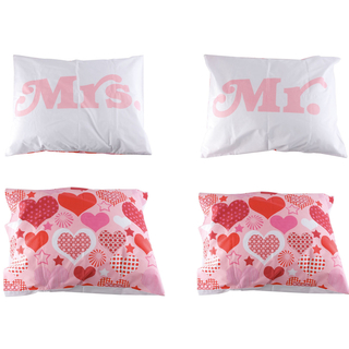 2er Set Kissenbezüge Mr. & Mrs.
