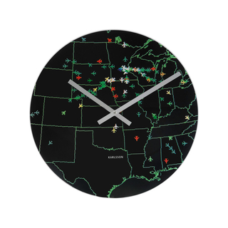 Design Wanduhr Flight Map